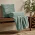 Catherine Lansfield Cosy Ribbed Throw Green thumb 2