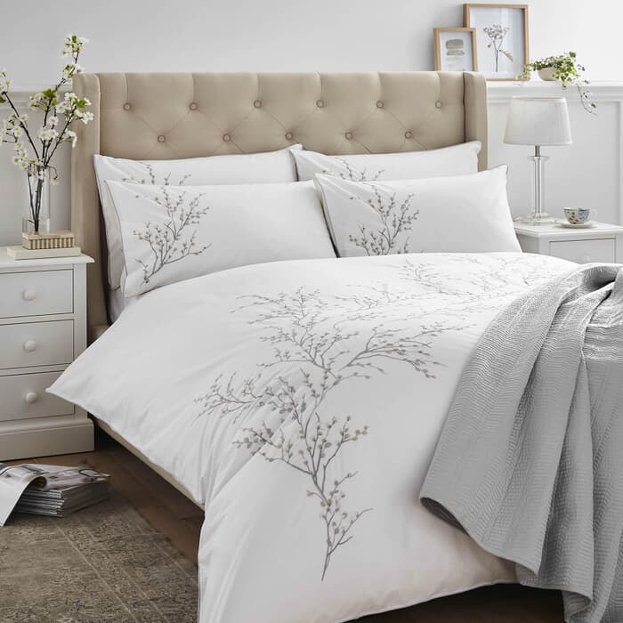 Laura Ashley Pussy Willow Embroidered Dove Grey large