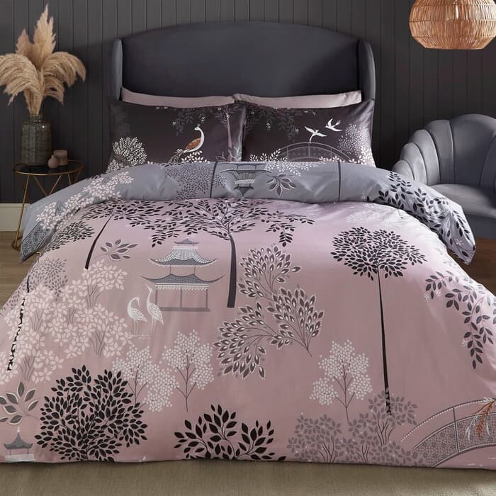 Sara Miller Pagoda Garden Blush/Grey large