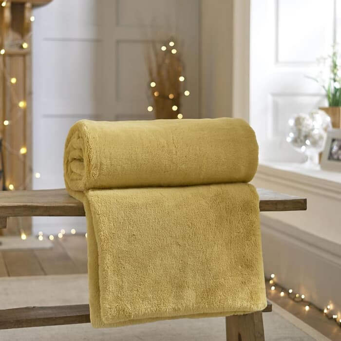 Deyongs Aspen Throw Mustard large