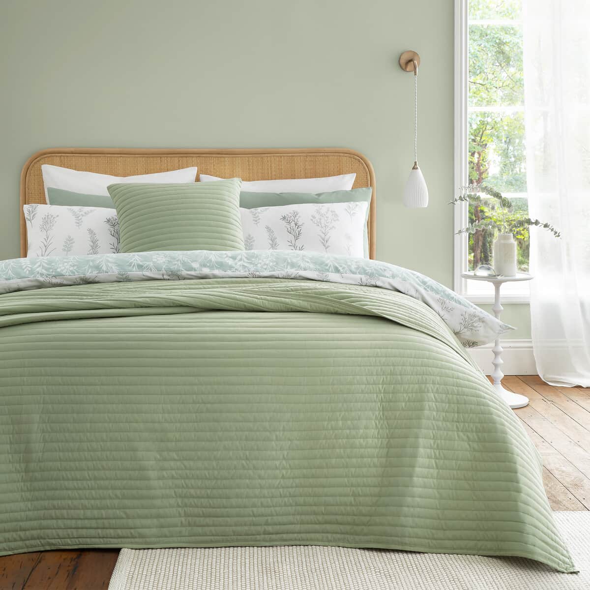 Bianca Quilted Lines Sage large