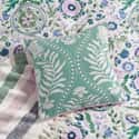Trellis Flowers Cushion Green