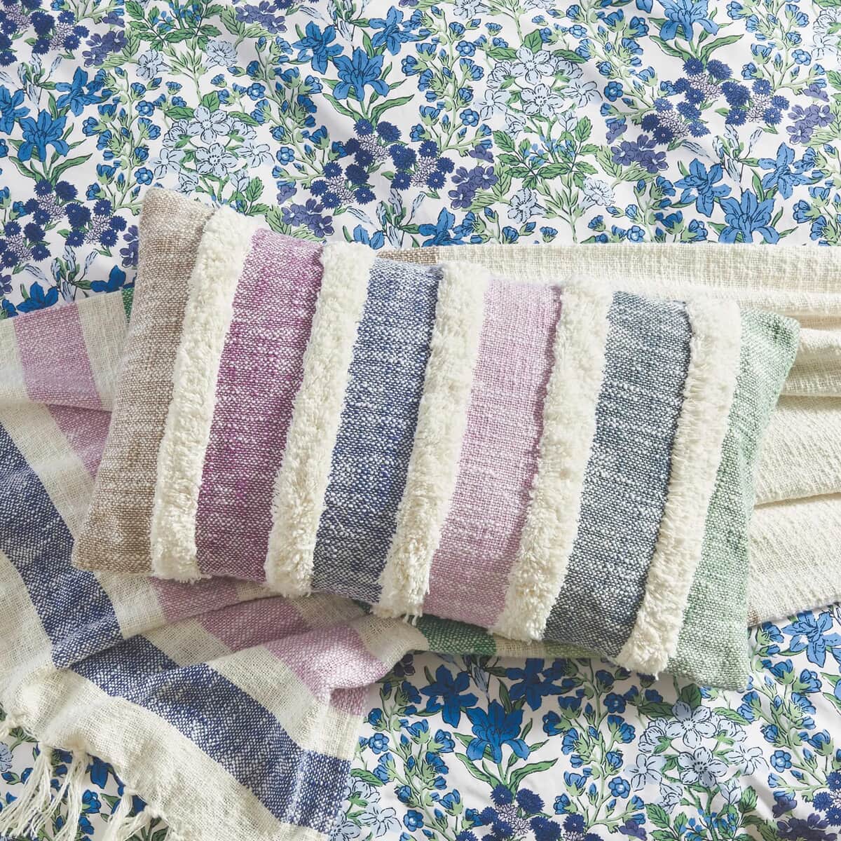 Joules Beekeepers Stripe Cushion large