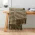 Catherine Lansfield Stripe Chenille Olive Green thumb