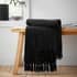 Catherine Lansfield Wilson Plain Chenille Throw Black thumb
