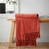 Catherine Lansfield Wilson Plain Chenille Throw Terracotta small