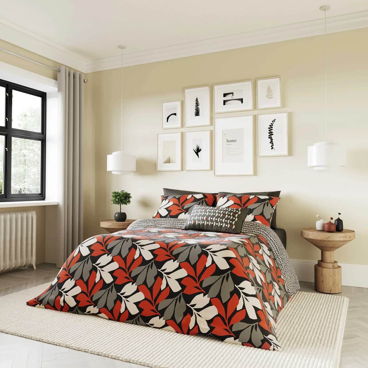 Helena Springfield Otto Print Scarlet and Neutrals large