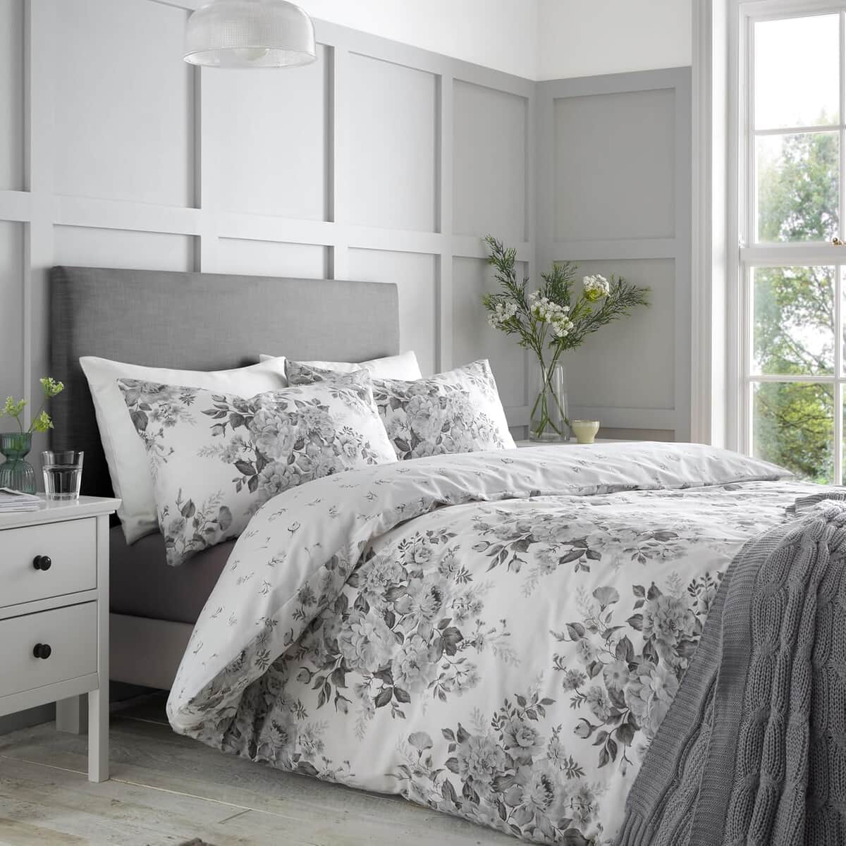 Catherine Lansfield Elinda Floral Grey large