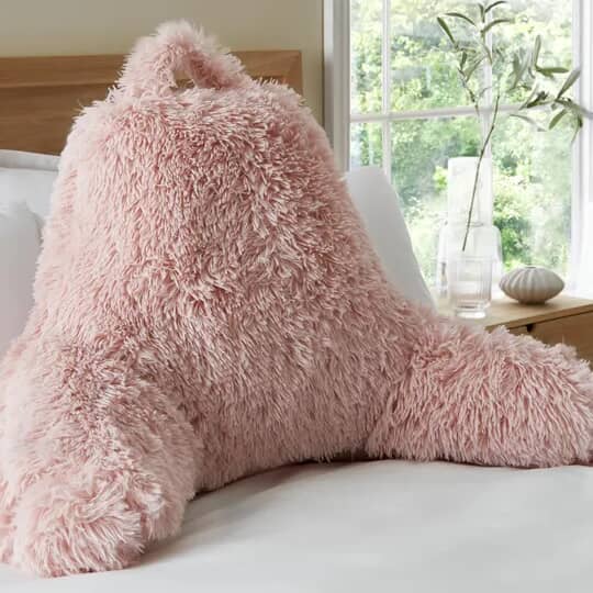 Cuddly Shaggy Cuddle Cushion Blush