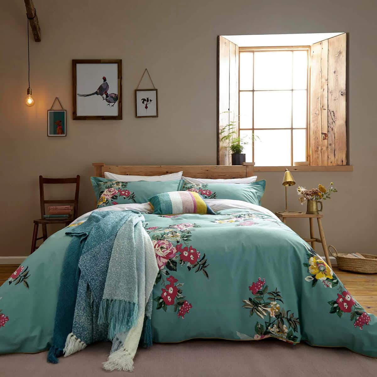 Joules Cotswold Floral Atlantic Blue large