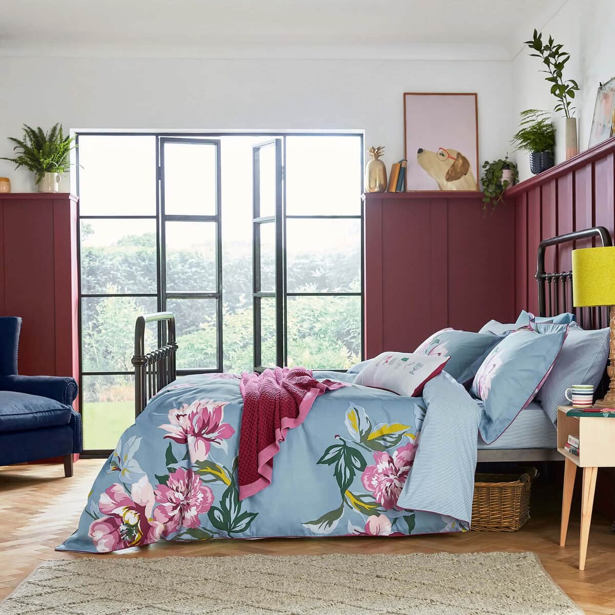 Joules Melrose Floral Blue large