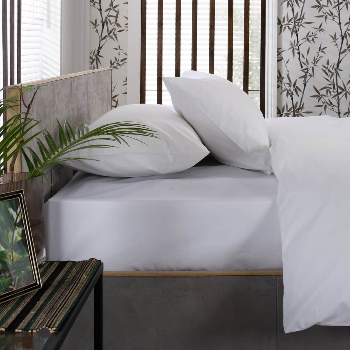Lyndon Company Cotton Percale 200 Thread Count White large
