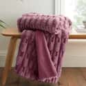 Carved Faux Fur Pink Throw