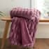 Bianca Carved Faux Fur Pink Throw small