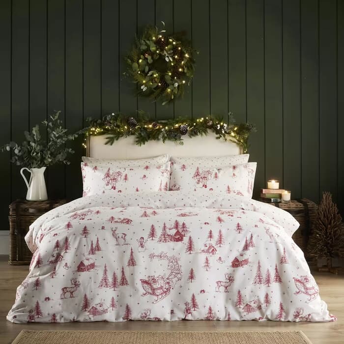 Vantona Santa Toile Quilt Cover large