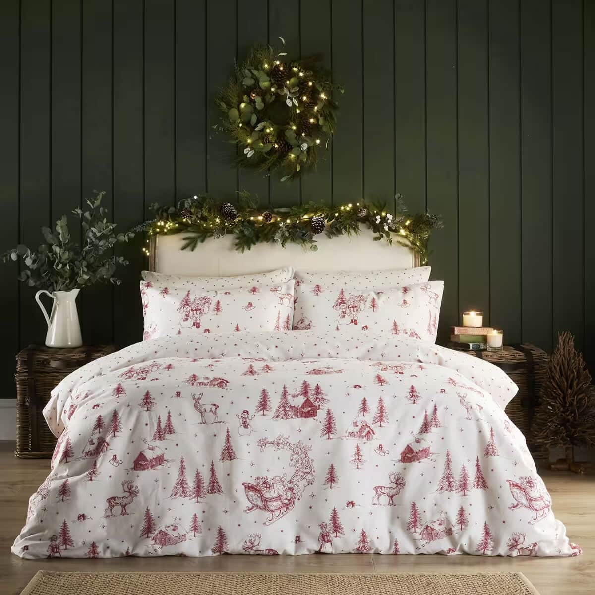 Vantona Santa Toile Quilt Cover large