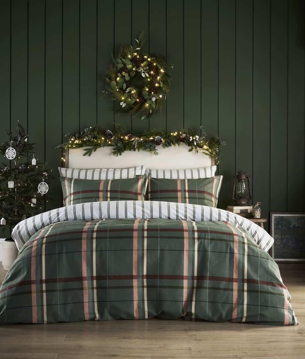 Vantona Brushed Plaid Green large