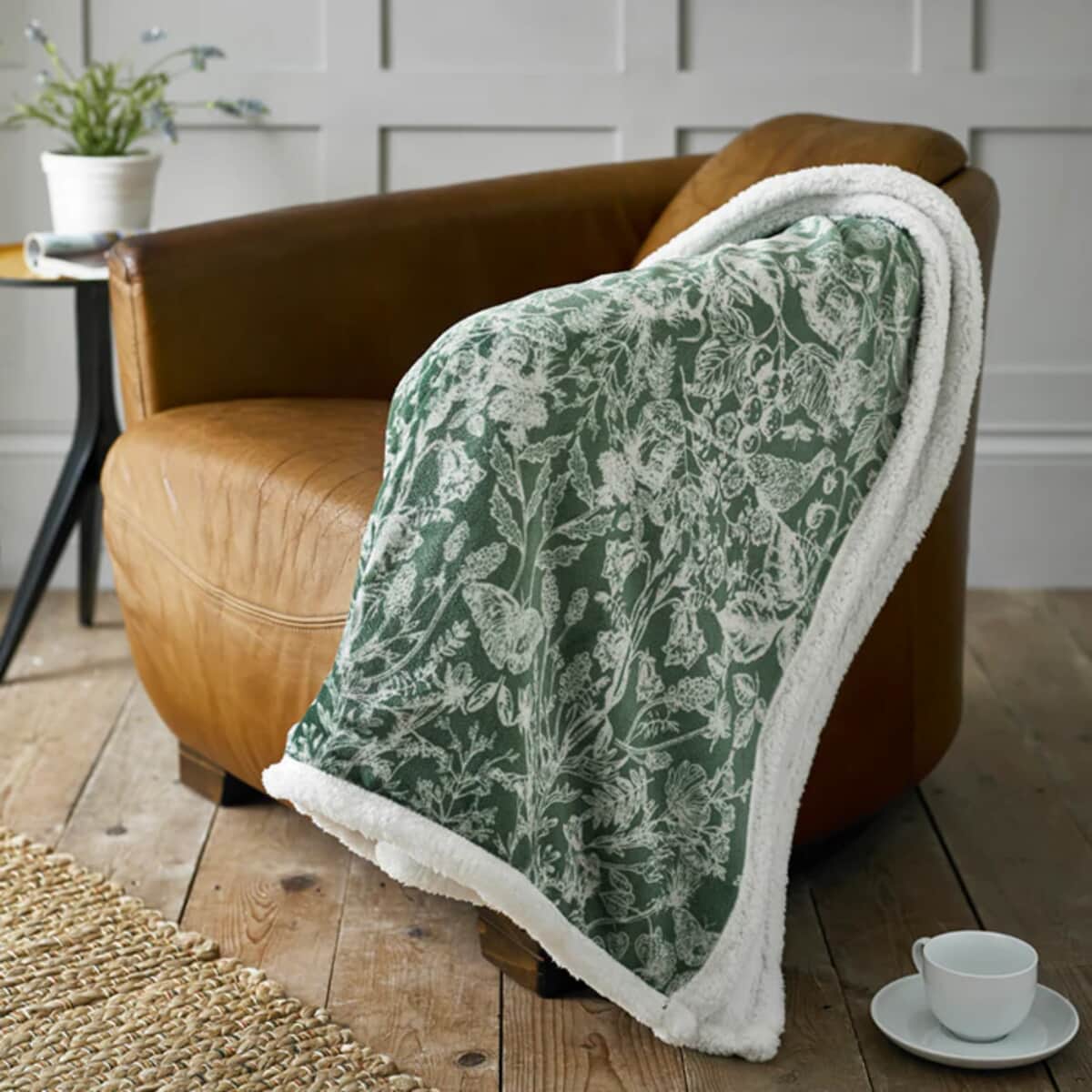 Deyongs Secret Garden Throw Green large