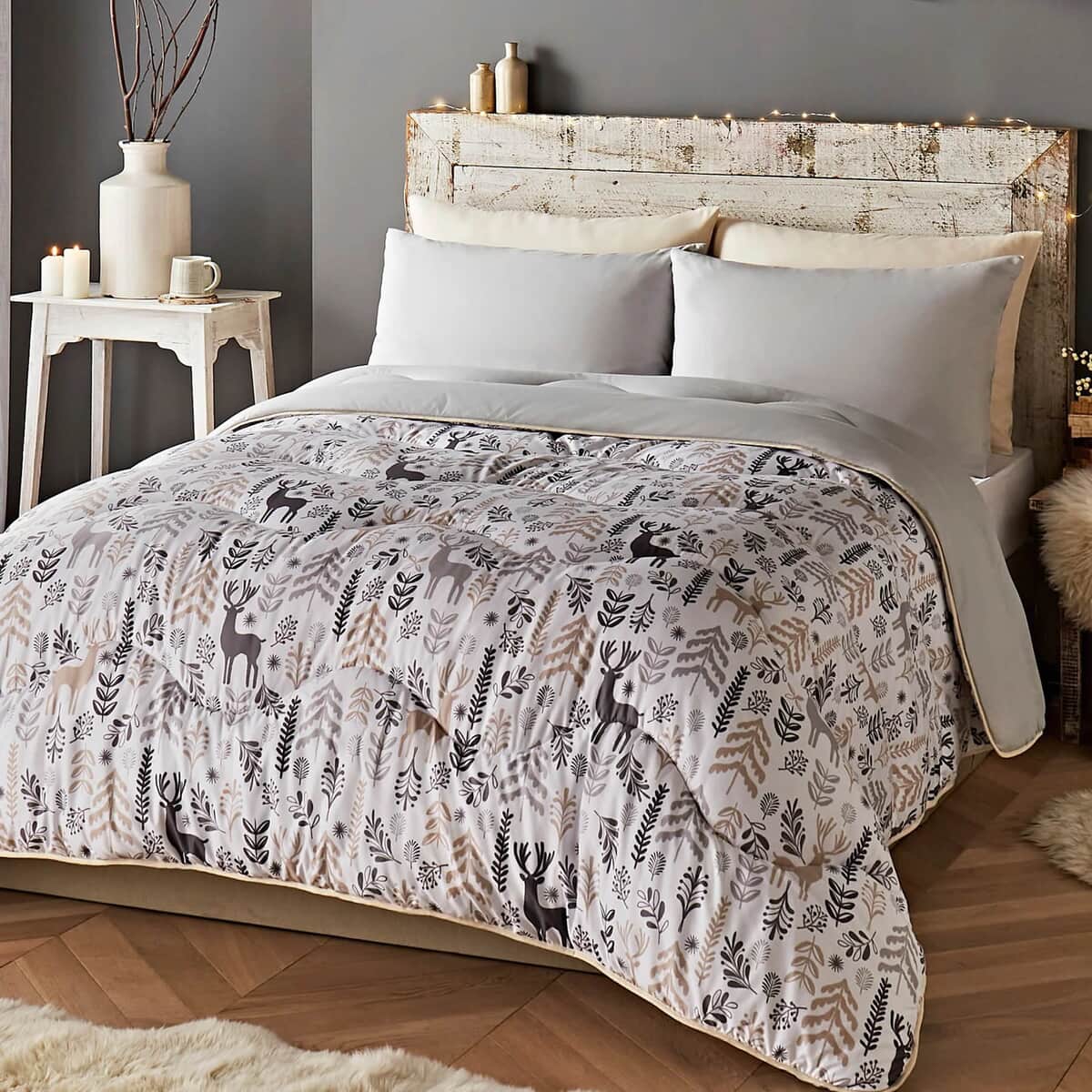 Night Lark Scandi Winter Coverless Duvet large