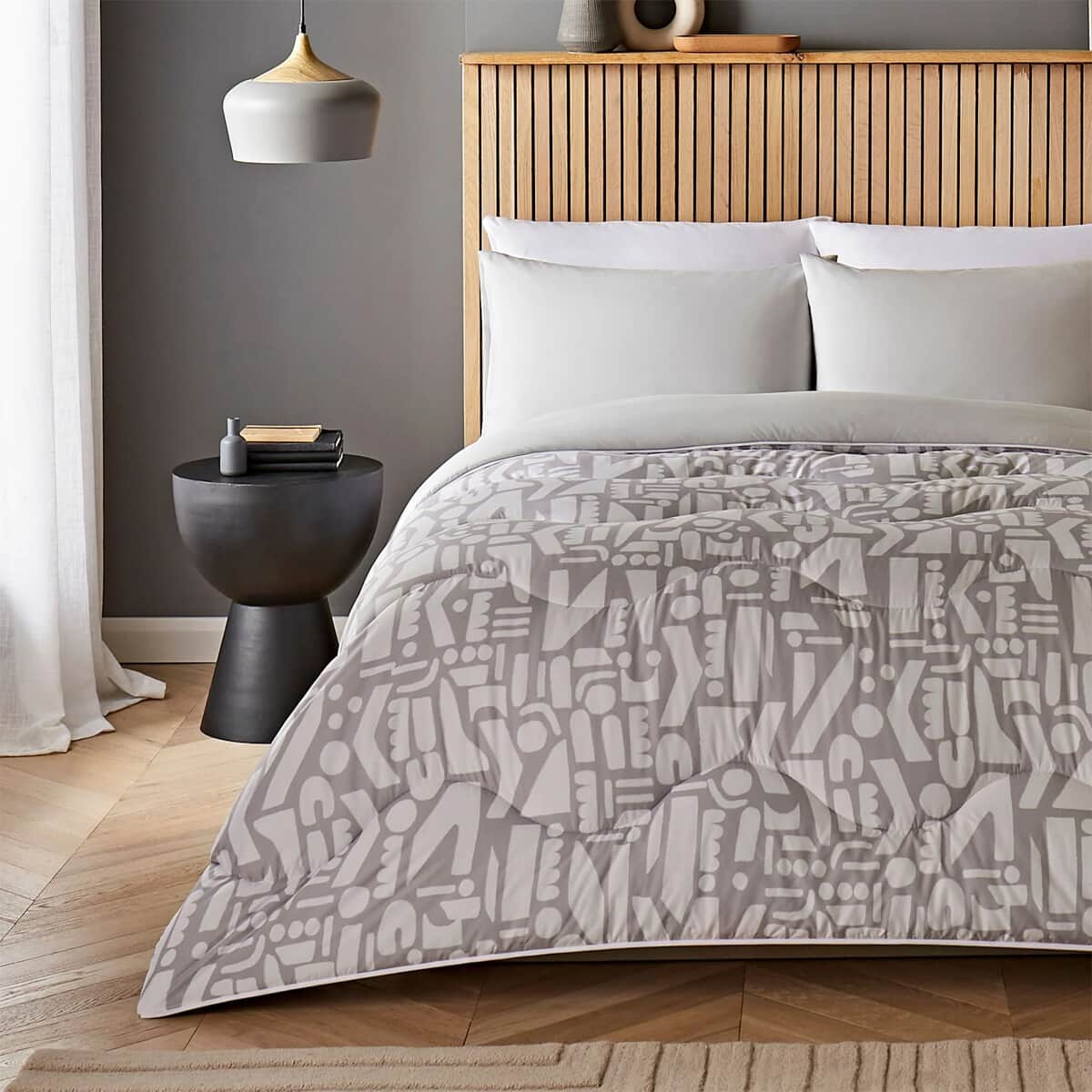 Night Lark Simplistic Geo Coverless Duvet large