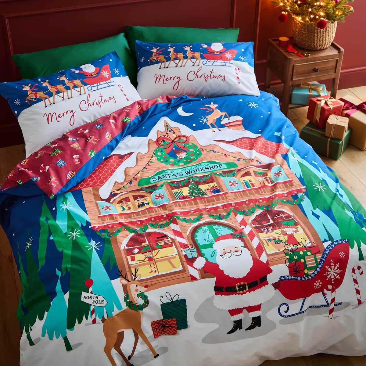 Catherine Lansfield Christmas Santas Workshop large