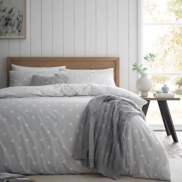 Brushed Polka Dot Grey