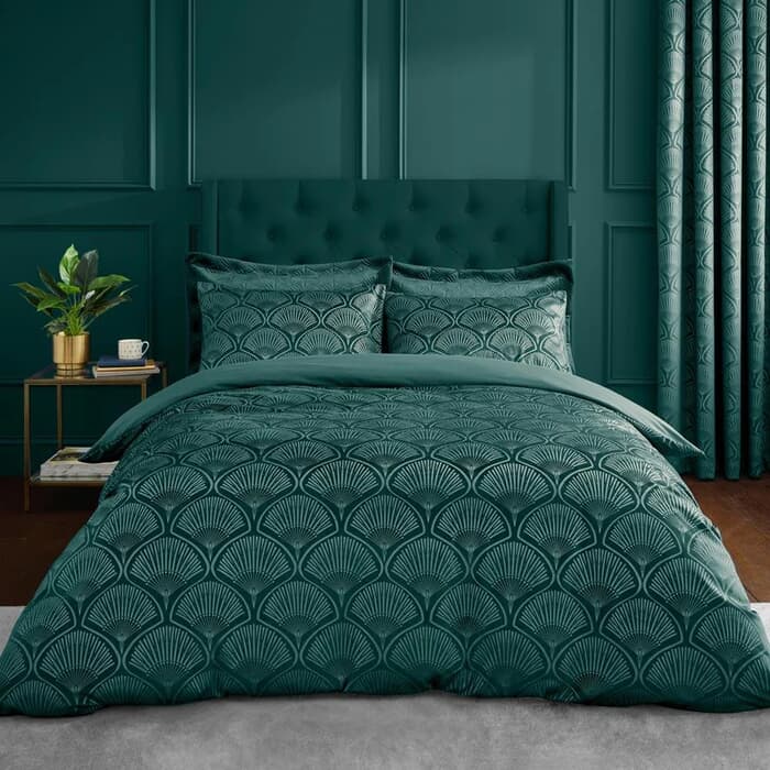Catherine Lansfield Art Deco Pearl Teal large