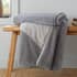 Catherine Lansfield Cosy Larsson Geo Fleece Throw Grey thumb