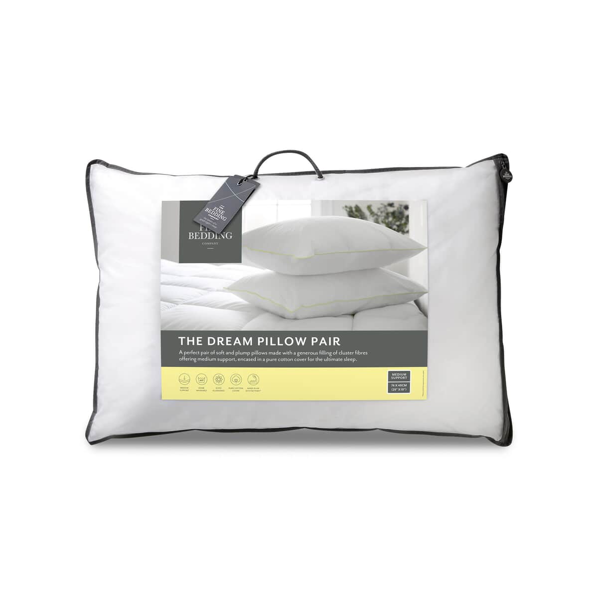 Fine Bedding Co The Dream Pillow Pair (Yellow) large
