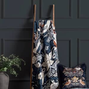 Strawberry Thief Throw Indigo