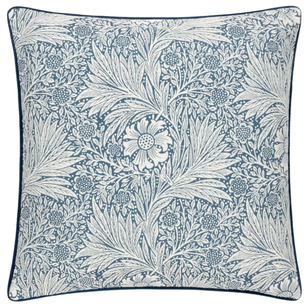 Marigold Feather Rich Cushion Indigo