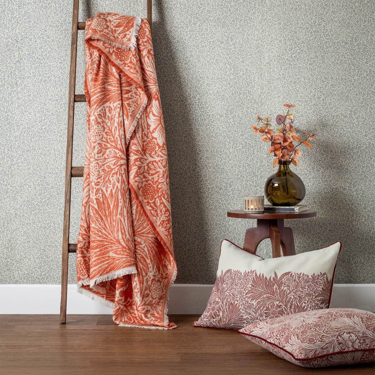 Morris and Co Marigold Throw Russet large