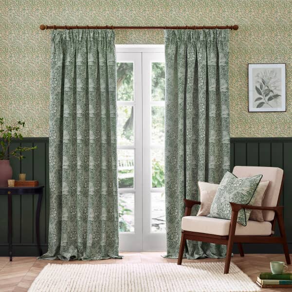 Marigold Curtains Leaf Green