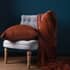 Paoletti Empress Faux Fur Throw Rust small 8752C