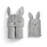 Christy Bunny Cuddle Wrap and Mitt Set Grey thumb 3
