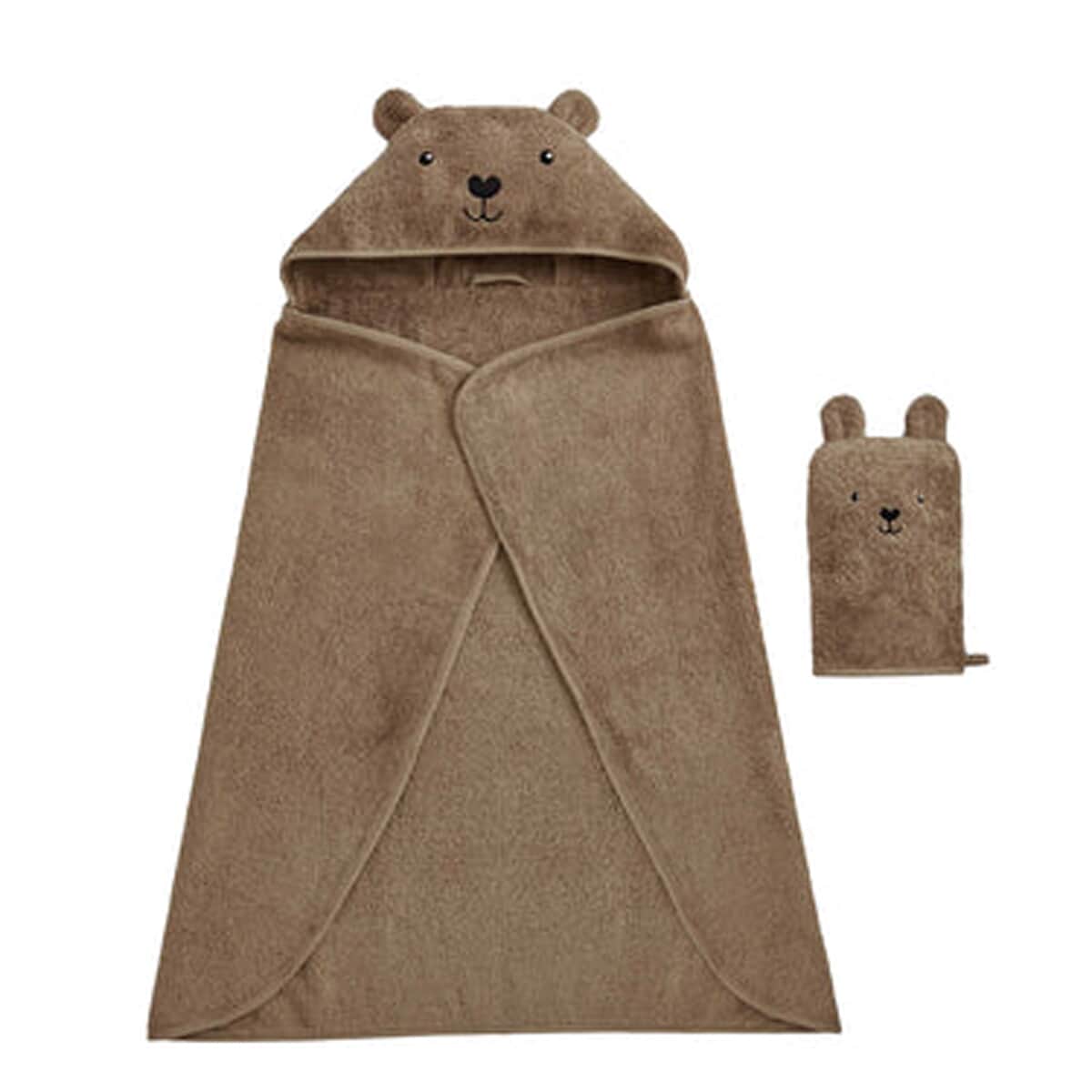 Christy Bear Cuddle wrap and Mitt Set large