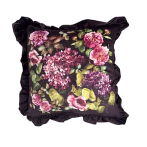 Pia Floral Plum Filled Cushion