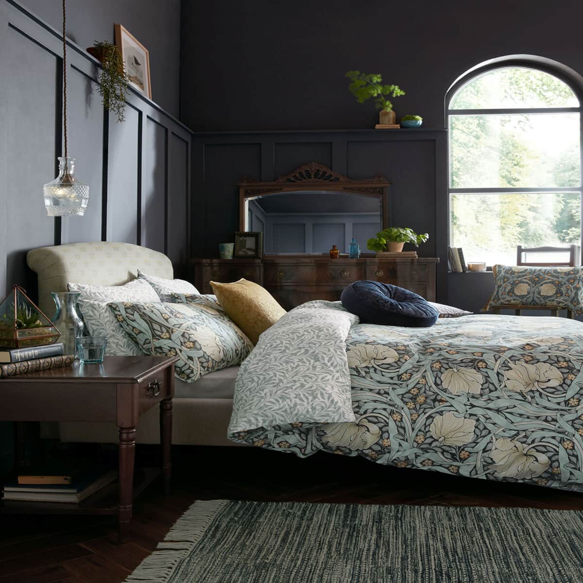 William Morris at Home Pimpernel Indigo large