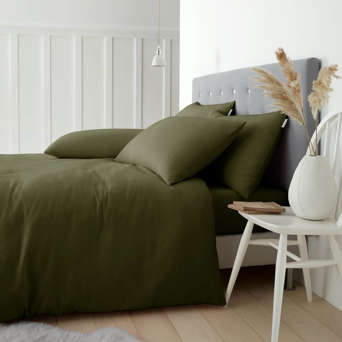 Catherine Lansfield Brushed Cotton Green large