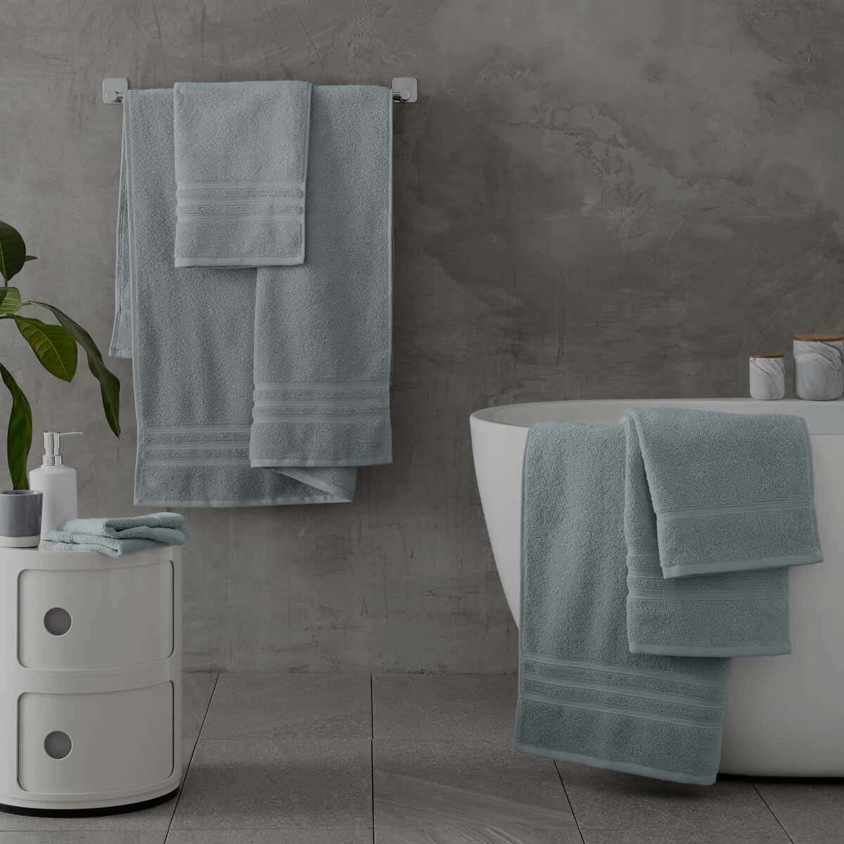 Catherine Lansfield Zero Twist Towels Sage large