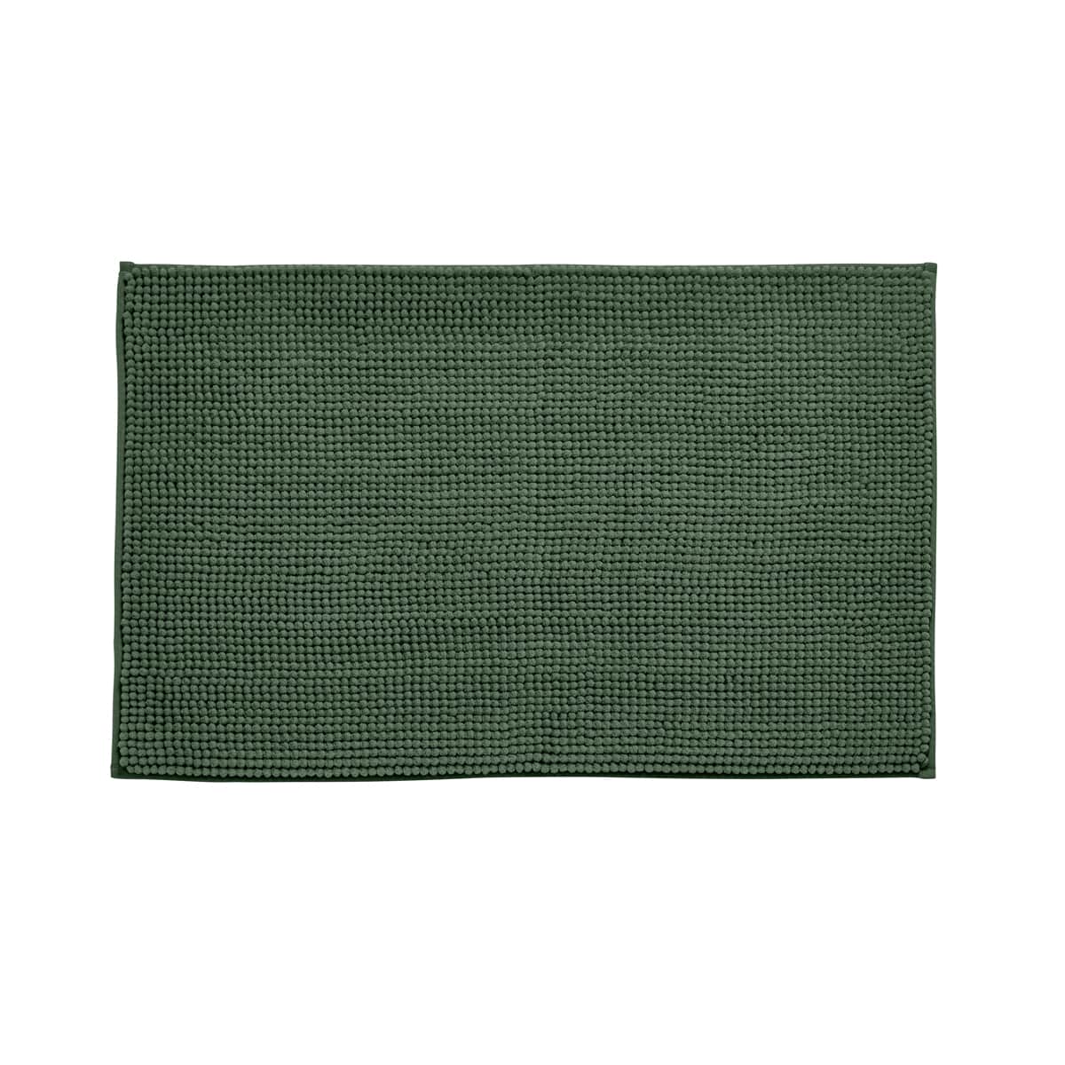 Catherine Lansfield Bobble Bath Mat Dark Green large