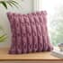 Bianca Carved Faux Fur Pink Cushion thumb 1