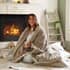 Lyndon Company Sandringham Heated Faux Fur Throw Taupe thumb 1