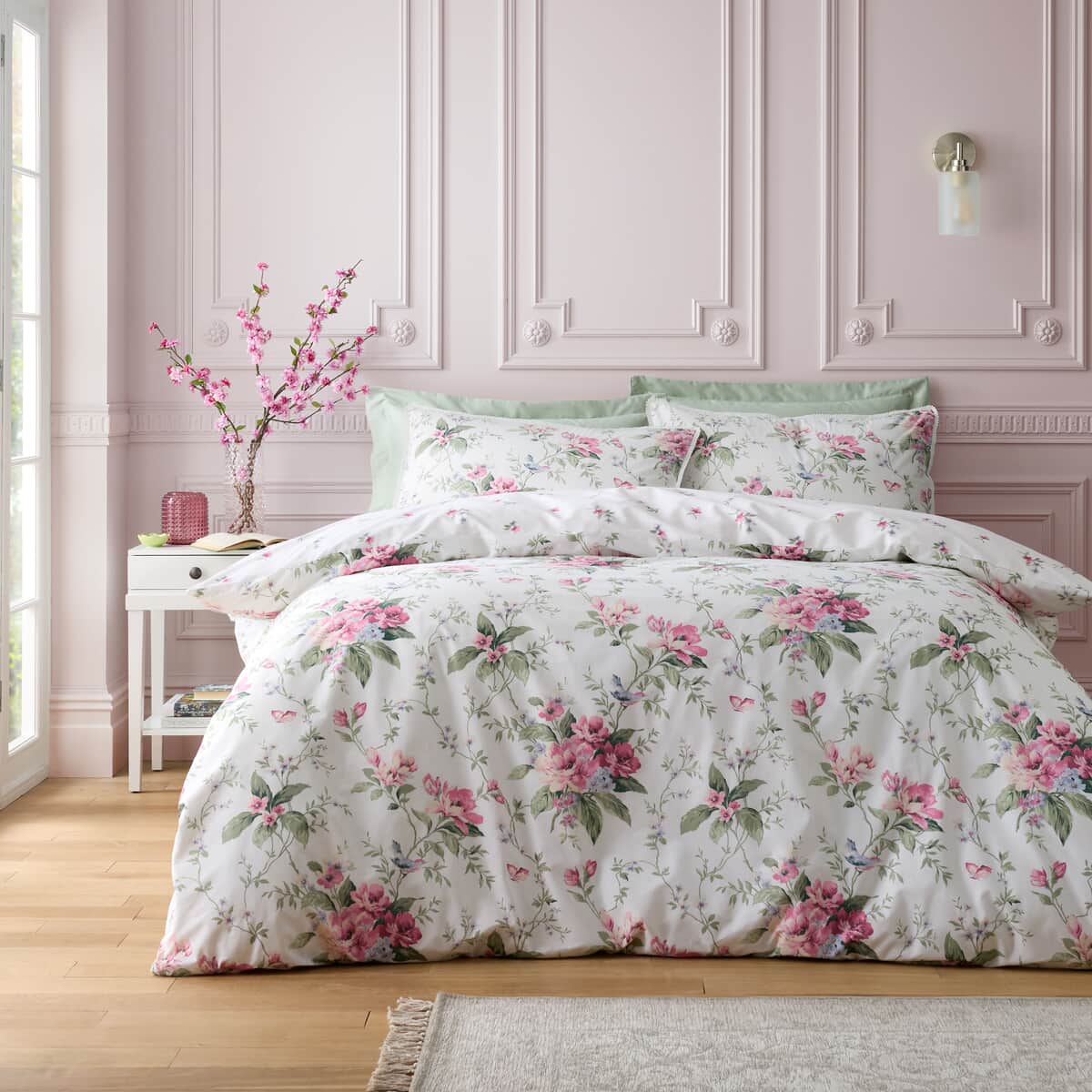 Bridgerton by Catherine Lansfield Penelope Floral Cream large