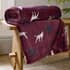 Lyndon Company Hounds Throw Burgundy thumb