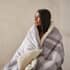 Night Lark Natural Check Sherpa Throw thumb 1
