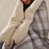 Night Lark Natural Check Sherpa Throw thumb 2