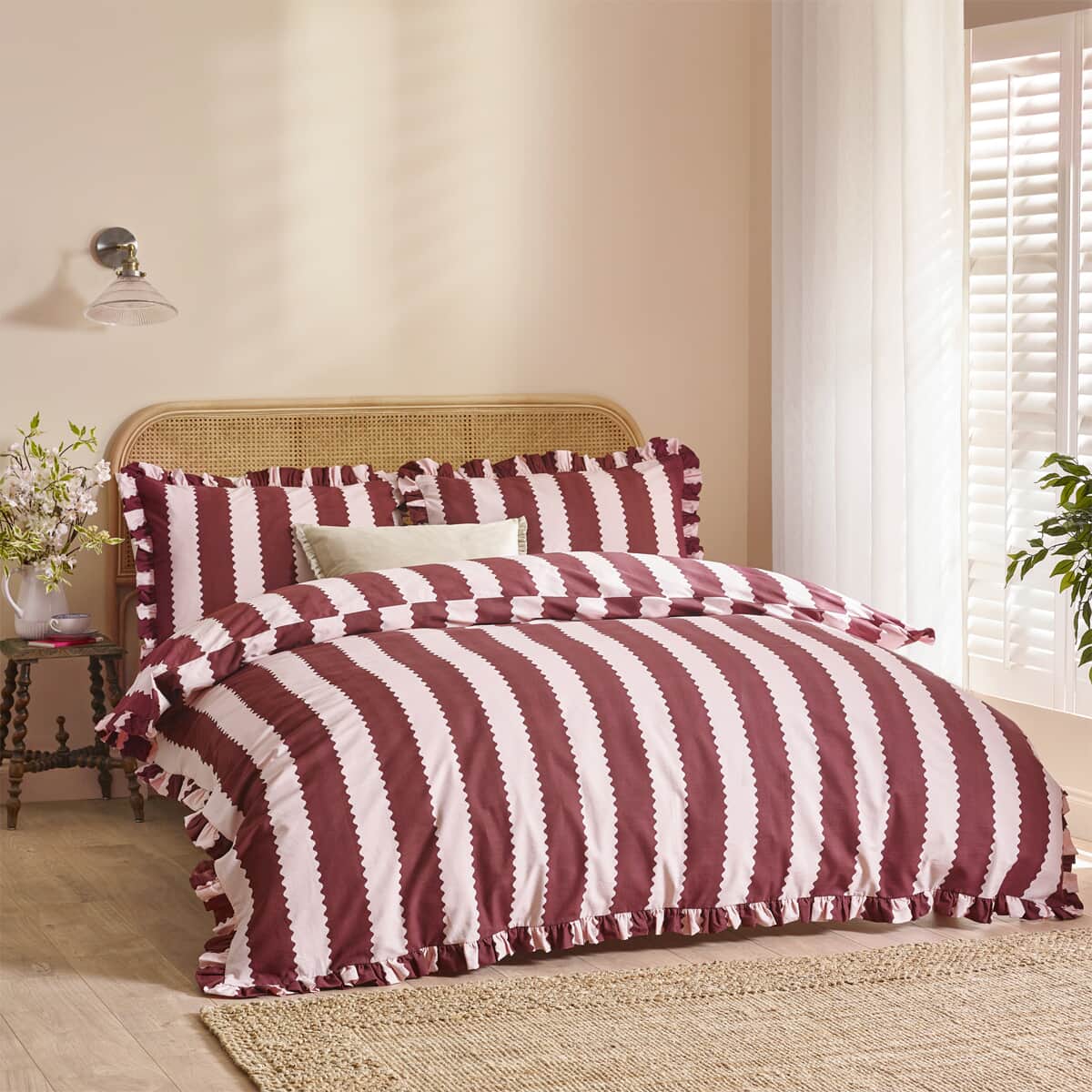 Wylder Birdie Stripe Burgundy and Blossom large