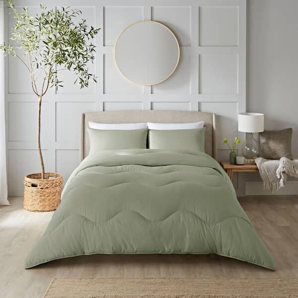Seersucker Olive Green