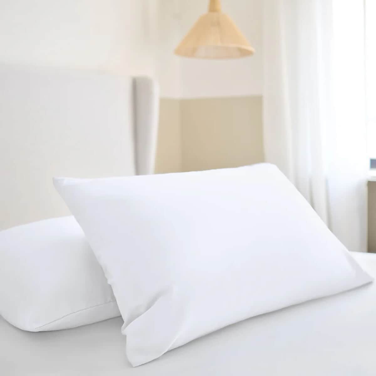 Night Lark Plain Pillowcase Pair Polar White large